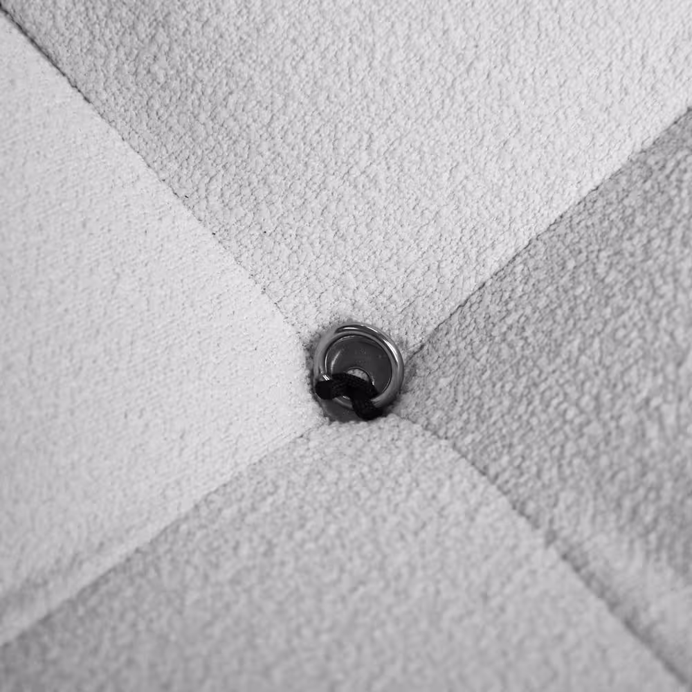 J&E Home 151.2 in. W Round Arm U-Shaped 6-Seater Velvet Free Combination Sofa with Ottoman in Beige