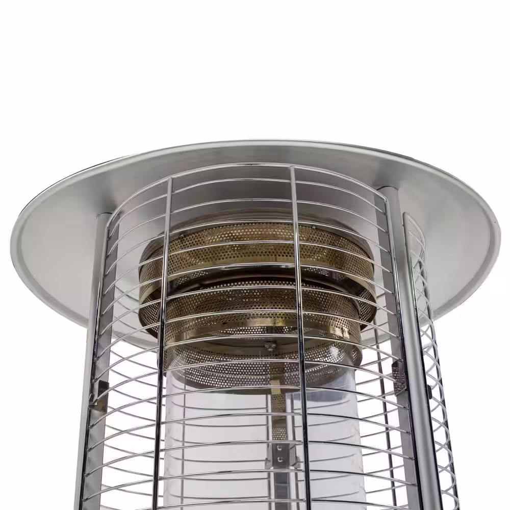 HotShot 46,000 BTU Bronze Rapid Induction Patio Heater with Large Flame Glass Tube