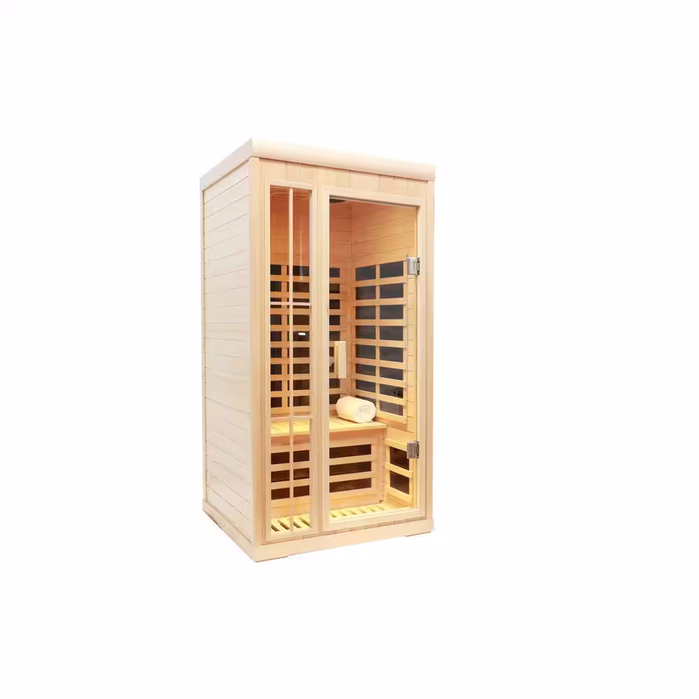 Xspracer Moray 1-Person Plus Outdoor Far Infrared Hemlock Sauna Room