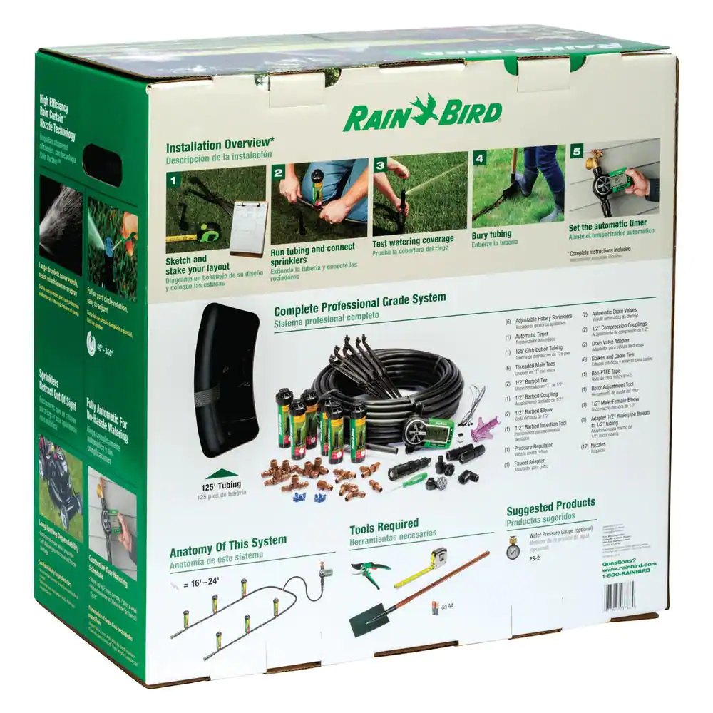 Rain Bird Easy to Install In-Ground Automatic Sprinkler System