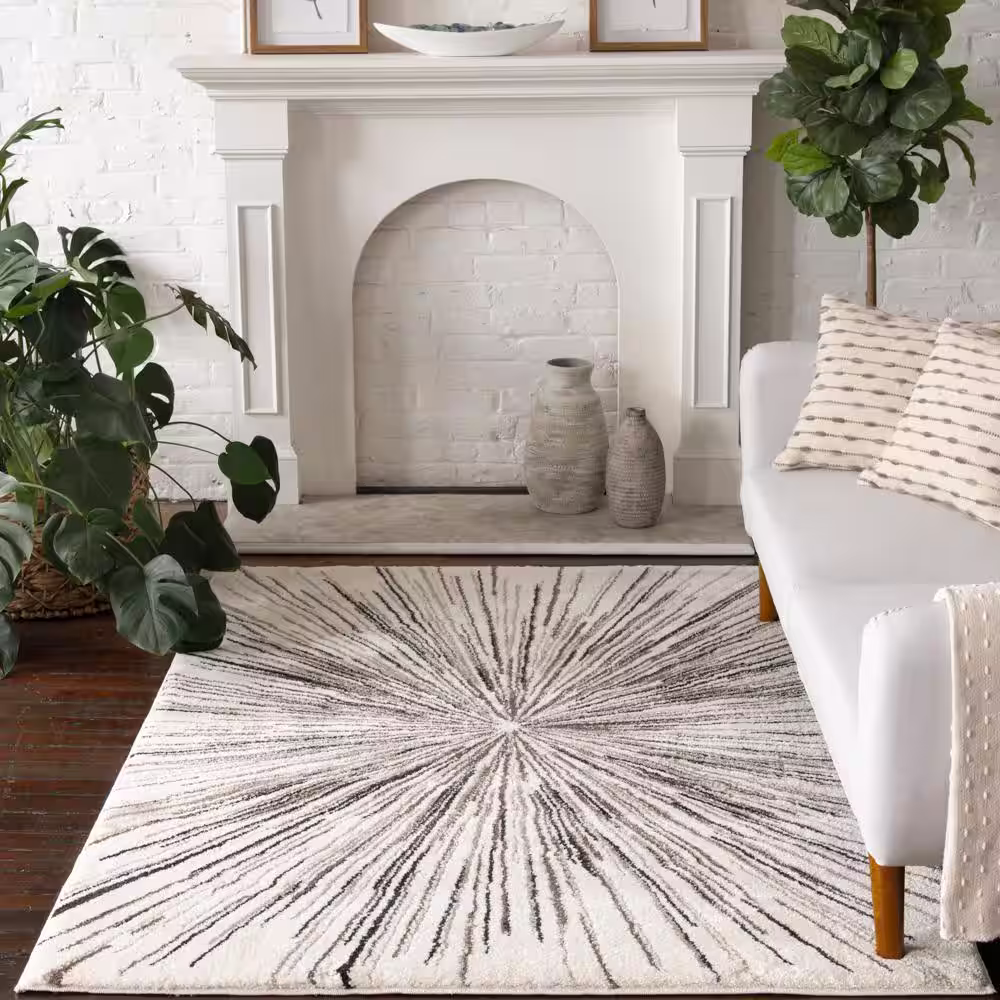 None Bazaar Zondra Multi 5 ft. x 7 ft. Abstract Area Rug