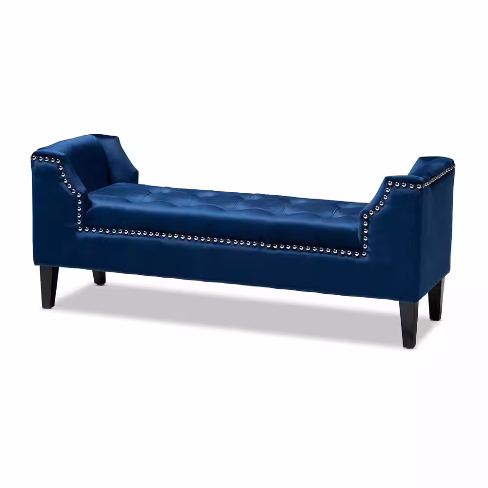 Baxton Studio Perret Royal Blue Bench