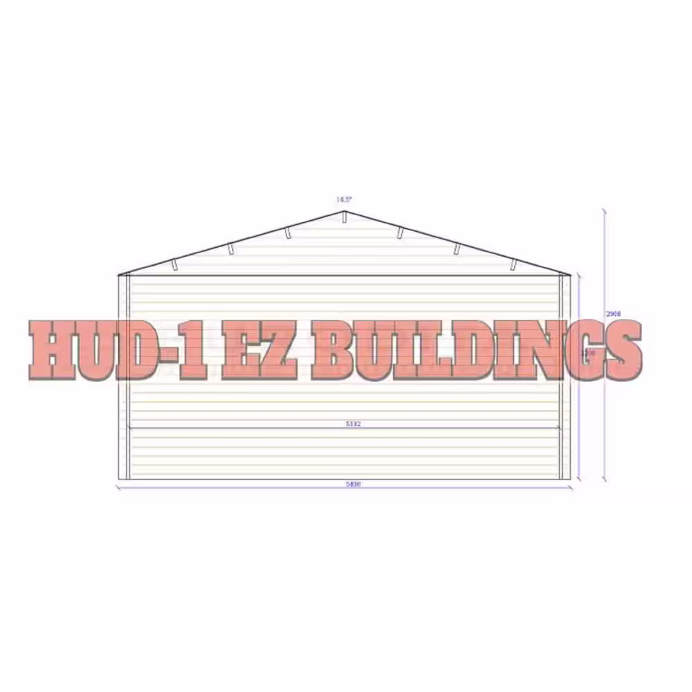 Hud-1 EZ Buildings Vivin C 9 ft. 9 in. x 16 ft. 8 in. x 9 ft. 5 in. D.I.Y. Log Building Kit