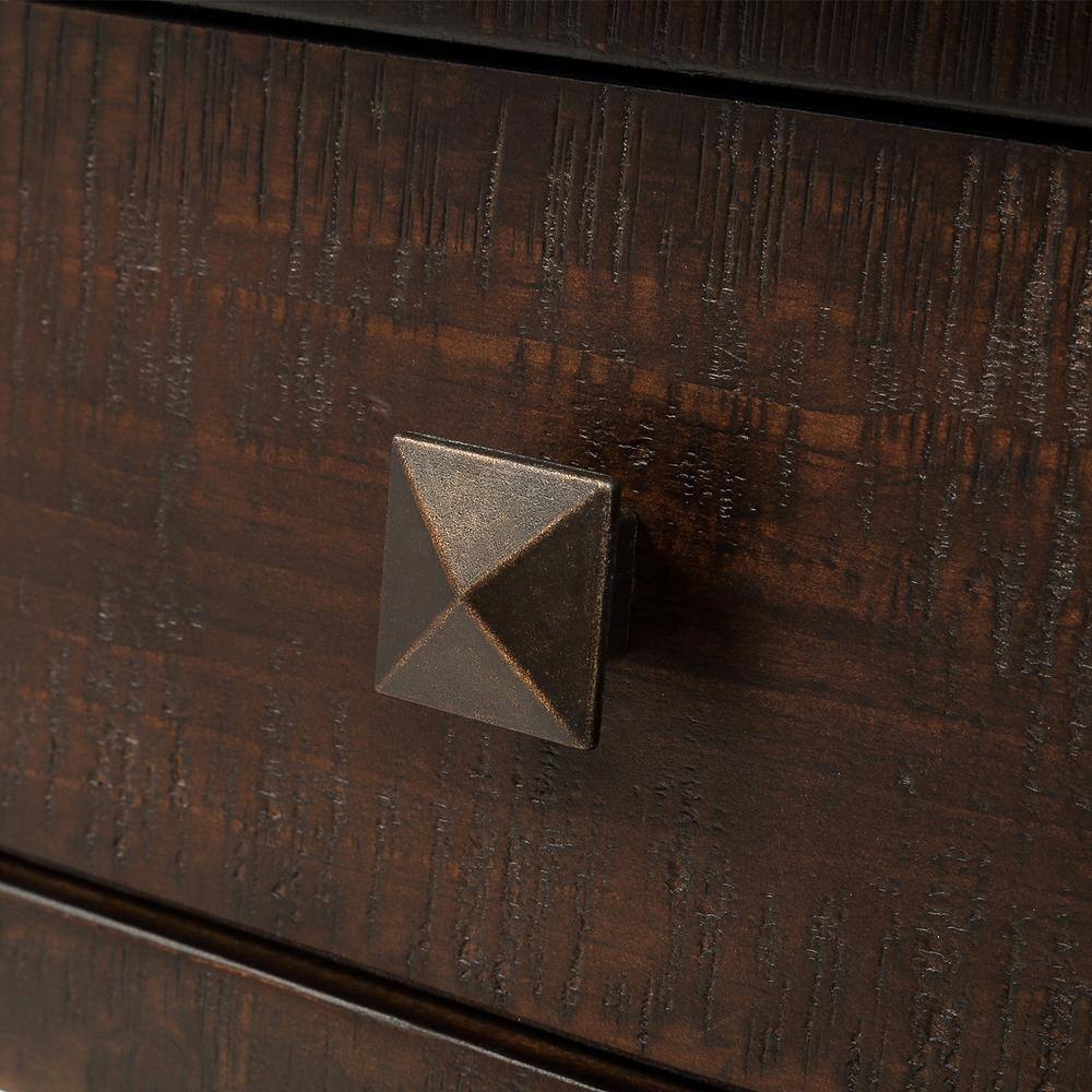 Harper & Bright Designs 59 in. Espresso Standard Rectangle Wood Console Table with 4-Drawers