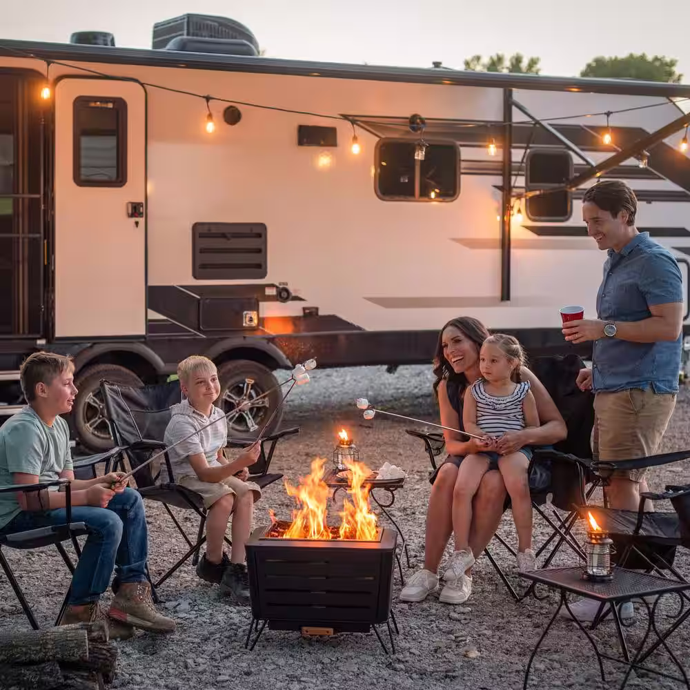 TIKI 21.5 in. Retreat Smokeless Fire Pit Metal Black