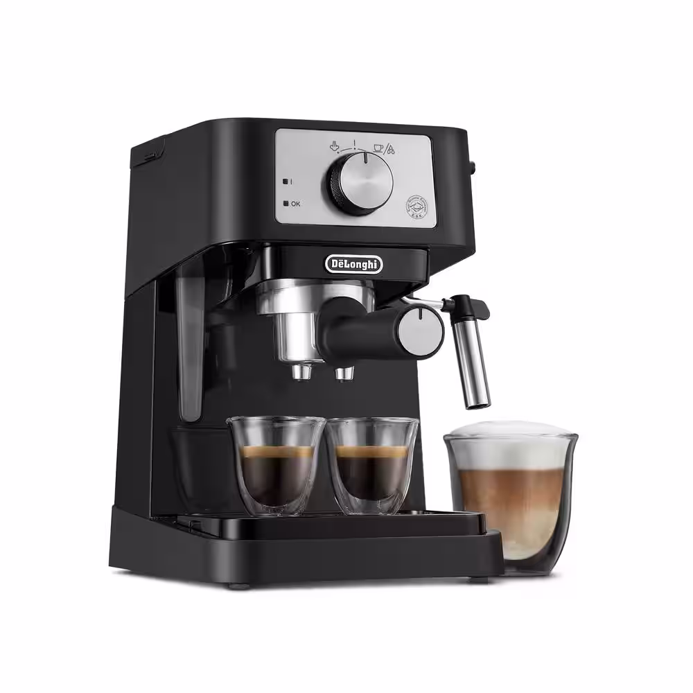 DeLonghi De'Longhi Stilosa Black and SS 15-Bar Pump Espresso Maker