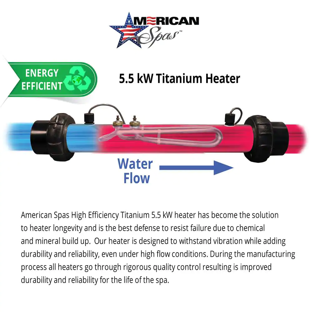 American Spas 7-Person 100-Jet Premium Acrylic Bench Spa Standard Hot Tub with Bluetooth Sound System and LED Waterfall