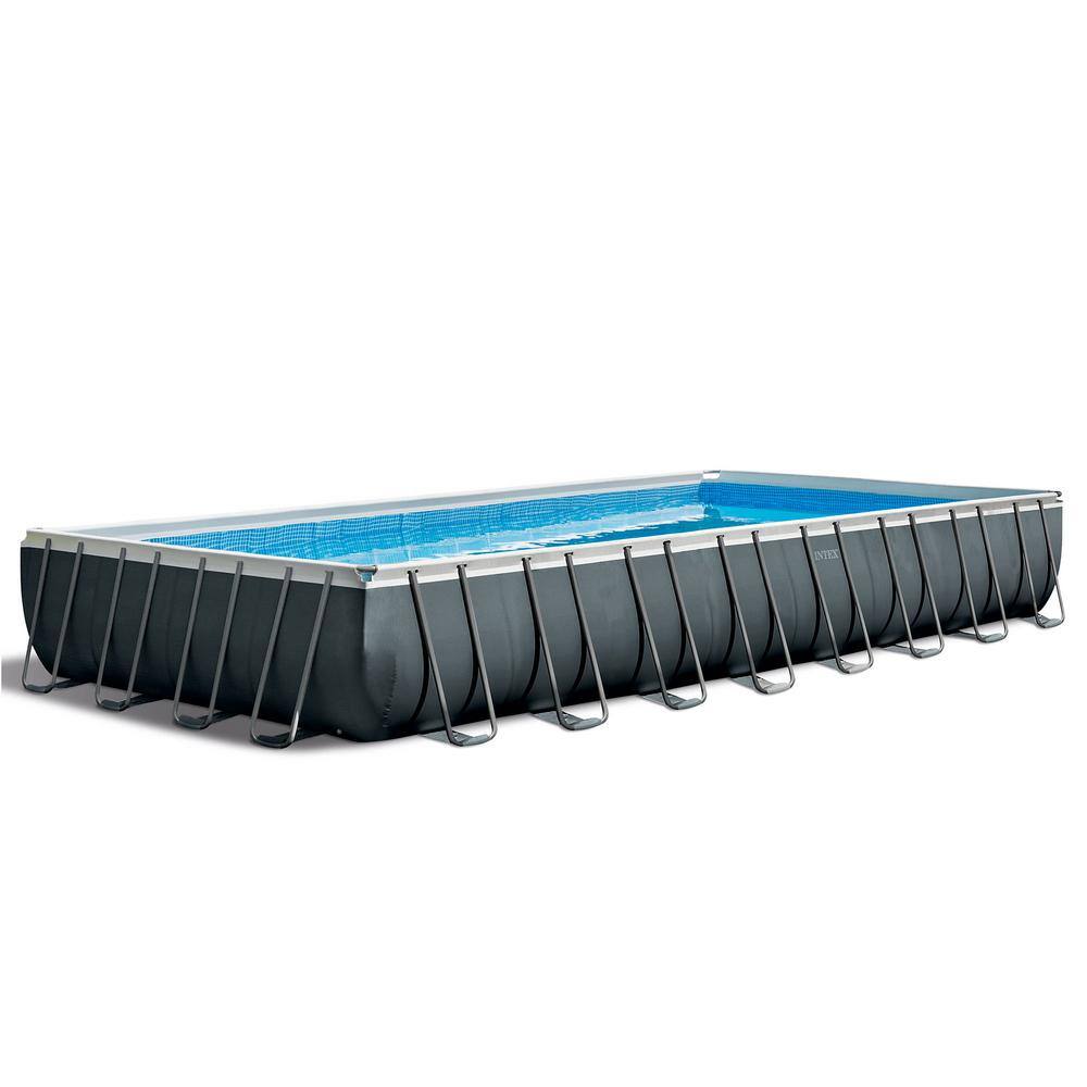 Intex Ultra XTR 32 ft. Rectangular 52 in. D Hard Side Pool Set with Deluxe Maintenance Kit