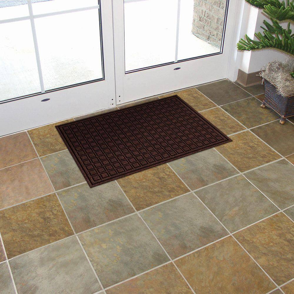 TrafficMaster 24 in. x 36 in. Brown Synthetic Surface and Recycled Rubber Commerical Door Mat