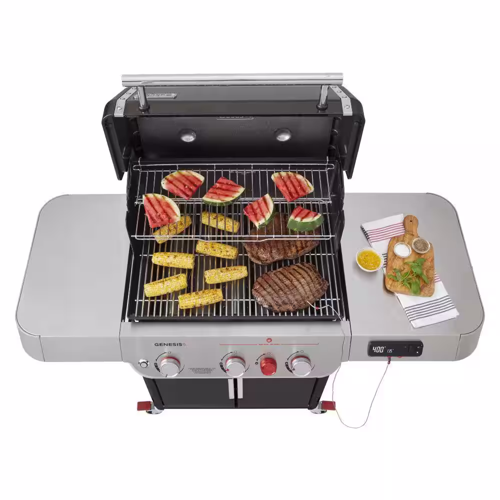 Weber Genesis Smart EX-325s 3-Burner Propane Gas Grill in Black with Connect Smart Grilling Technology
