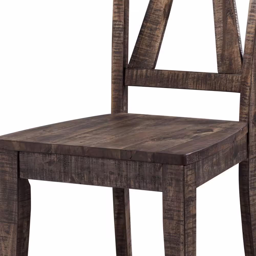 None Flynn 7-Piece Dining Set-Table and 6 Wooden Side Chairs