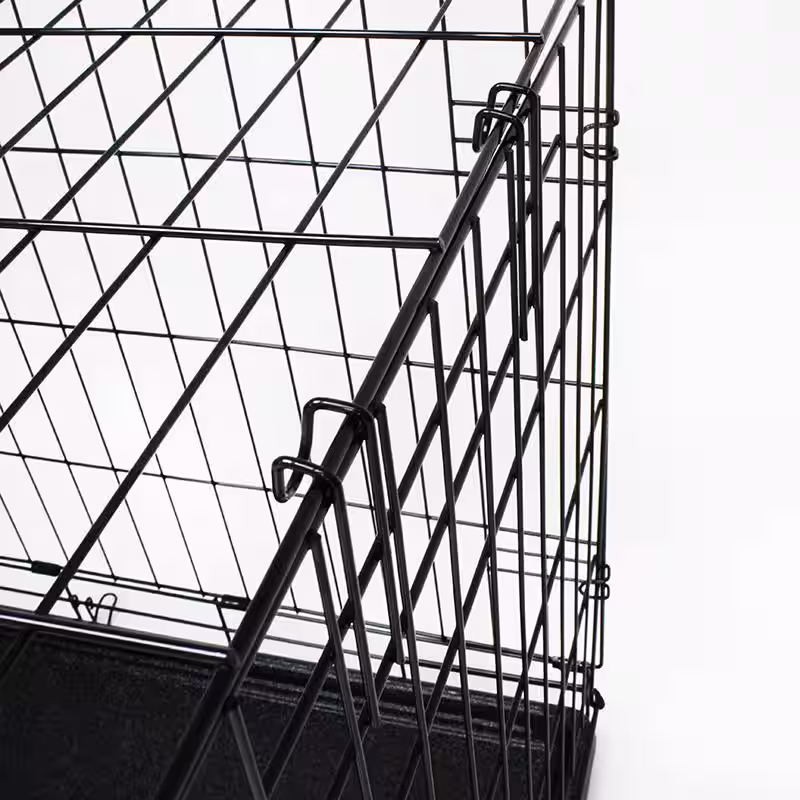 Lucky Dog 48 in. Double-Door Crate with Sliding Side Doors