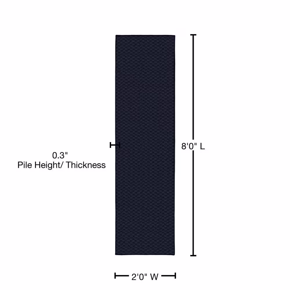 Garland Rug Medallion Navy 2 ft. x 8 ft. Runner Rug