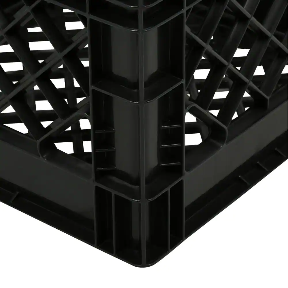 GSC Technologies 11 in. x 13 in. x 13 in. Black Milk Crate