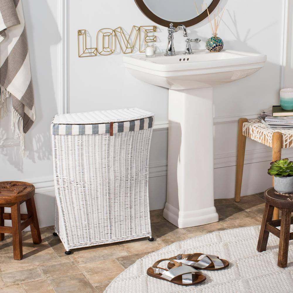SAFAVIEH Trotter White Laundry Hamper