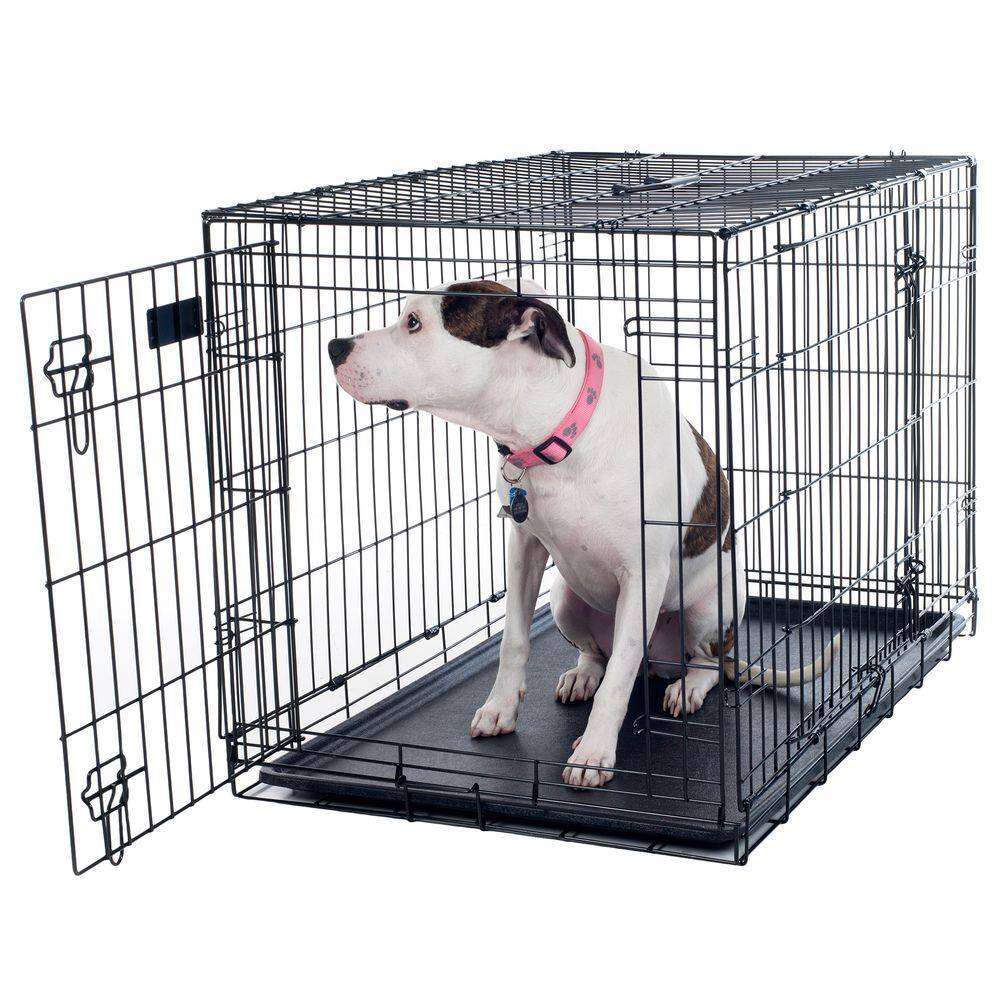 Petmaker 36 in. x 23 in. Foldable Dog Crate Cage with 2 Door