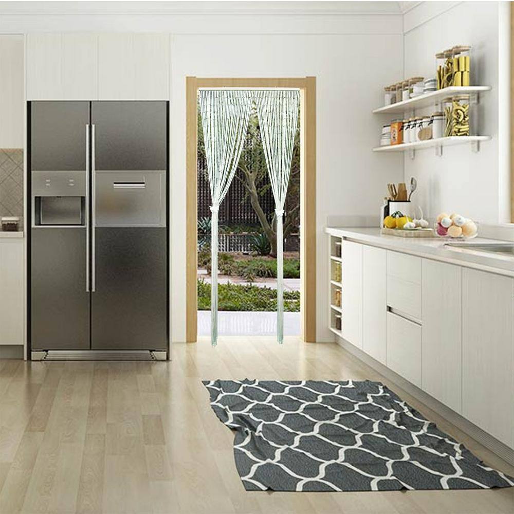 None White Solid Sheer Curtain - 35 in. W x 78 in. L