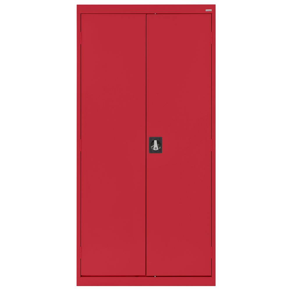 Sandusky Elite Series ( 36 in. W x 72 in. H x 24 in. D ) Welded Steel Wardrobe Freestanding Cabinet in Red