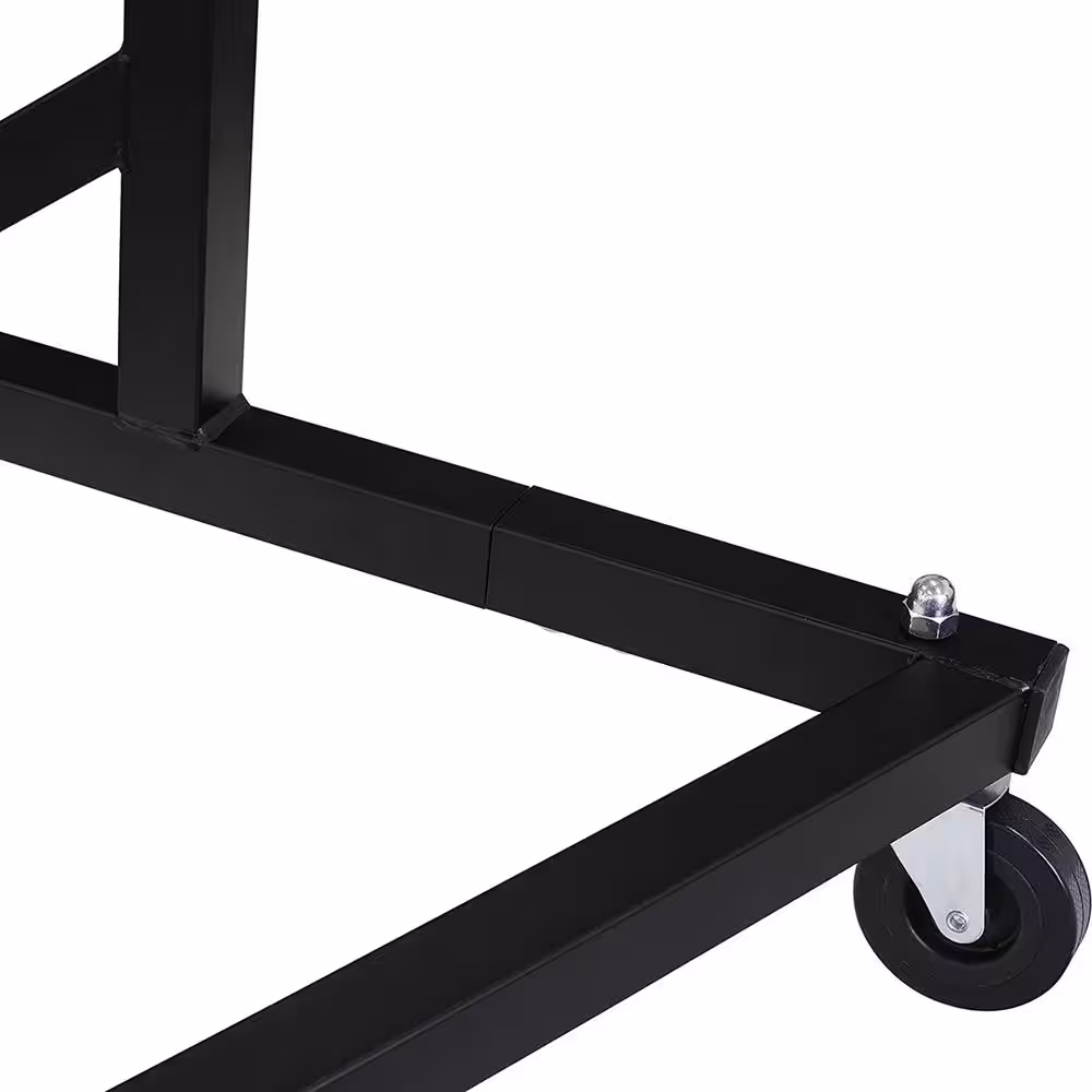 None Black Metal Garment Clothes Rack 63 in. W x 62 in. H