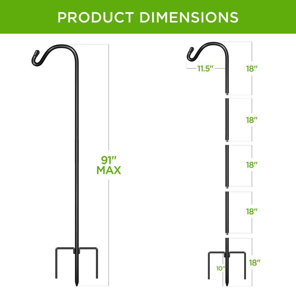 Best Choice Products 91 in. Garden Shepherd Hooks (Set of 2)