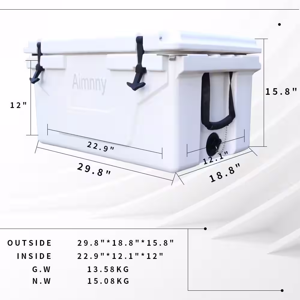 Sungrd 65 qt. Multi-Function Chest Cooler in White