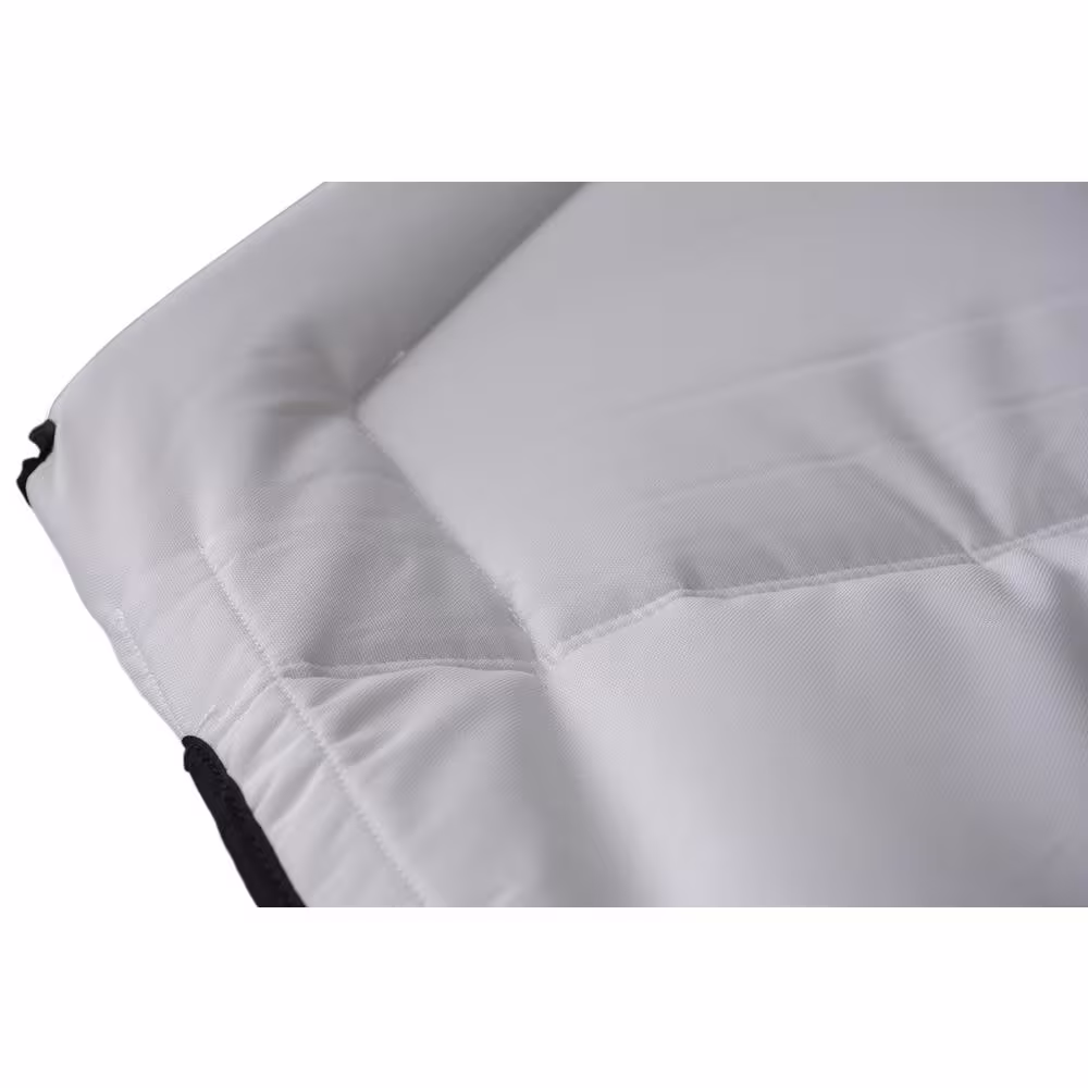 Island Retreat 8.925 ft. Sea Breeze Luxury Steel Frame Lounger Hammock Bed with Canopy