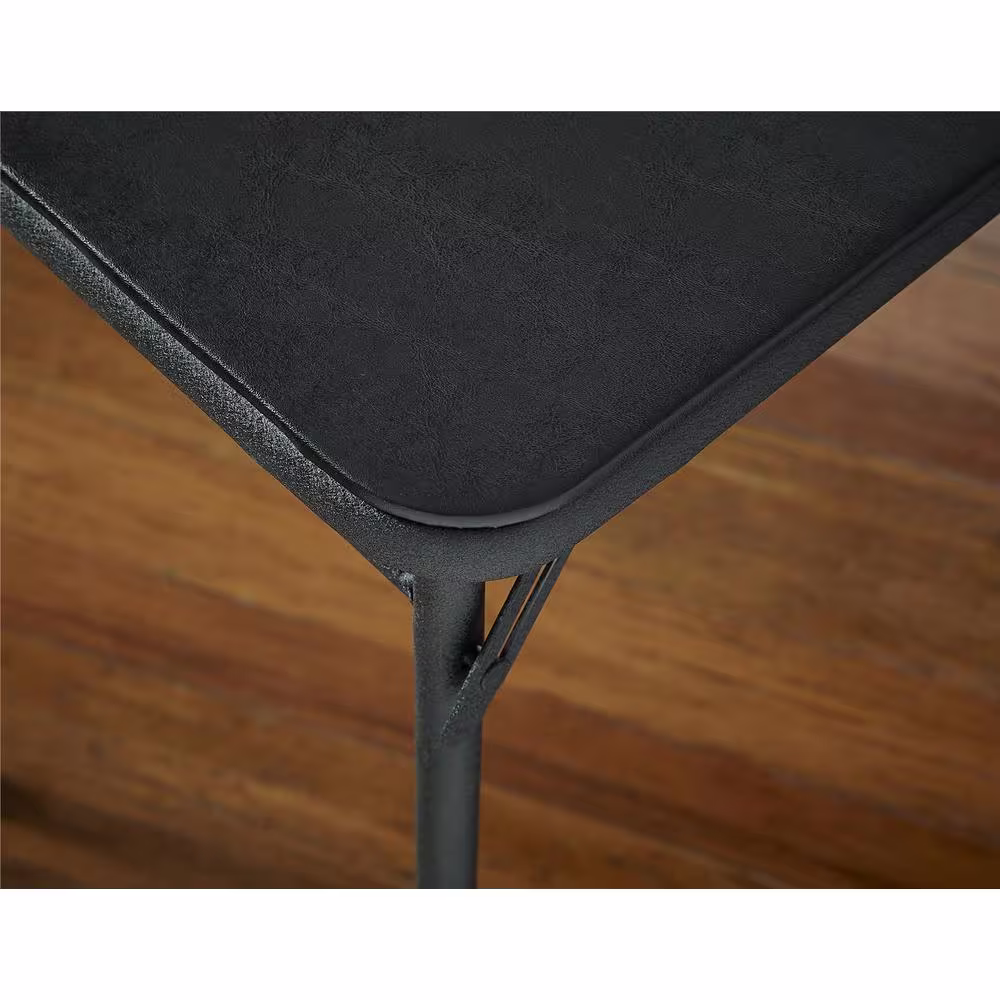 Cosco 34 in. Black Vinyl Top Folding Card Table