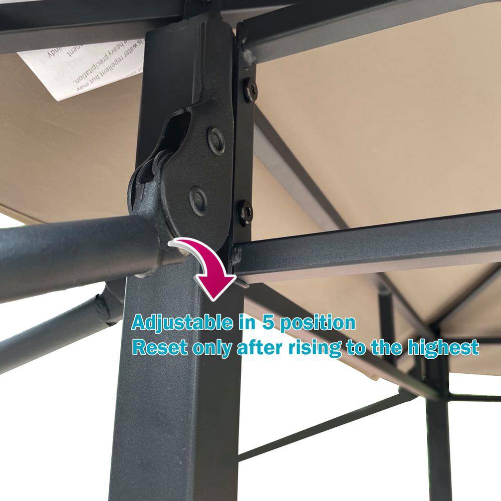 None 5.4 ft. x 9.3 ft. Mushroom Grill Gazebo