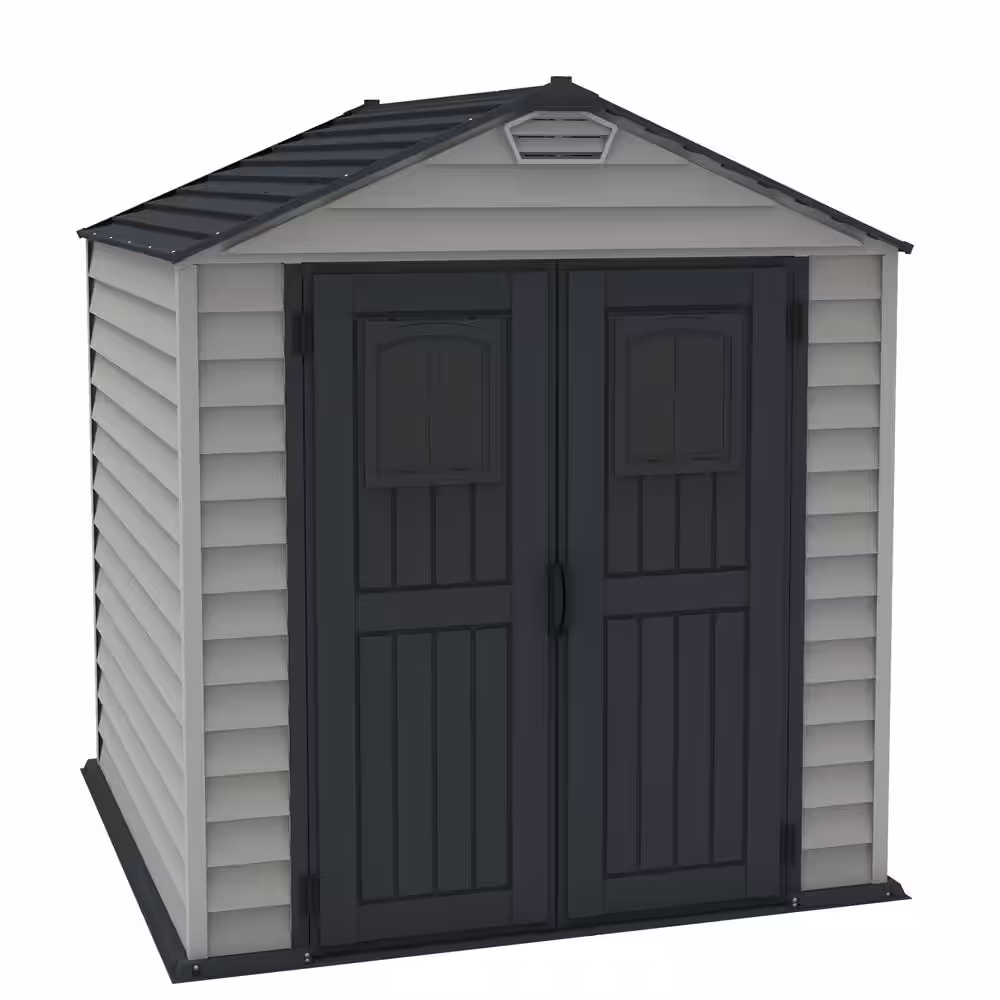 Duramax Building Products StoreMax Plus 7 ft. x 7 ft. Vinyl Storage Shed with Floor