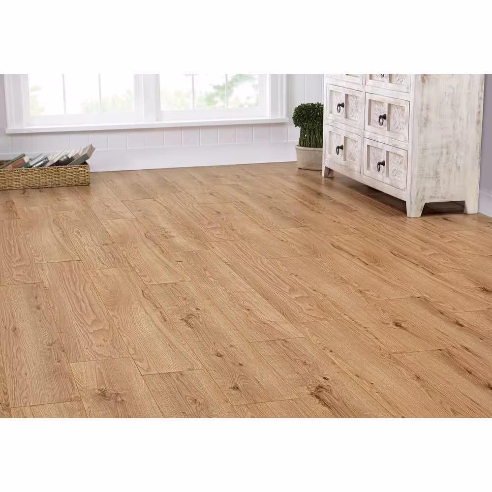 Home Decorators Collection Montego Oak 8 mm T x 7.6 in. W Laminate Wood Flooring (21.5 sqft/case)