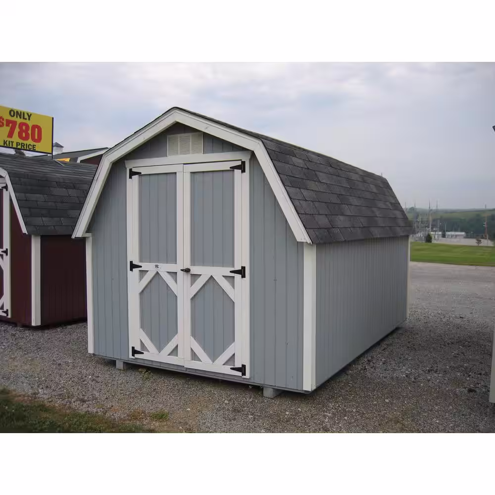 LITTLE COTTAGE CO. Classic Gambrel 8 ft. W x 14 ft. D Wood Shed Precut Kit with 4 ft. Sidewalls without Floor (112 sq. ft.)