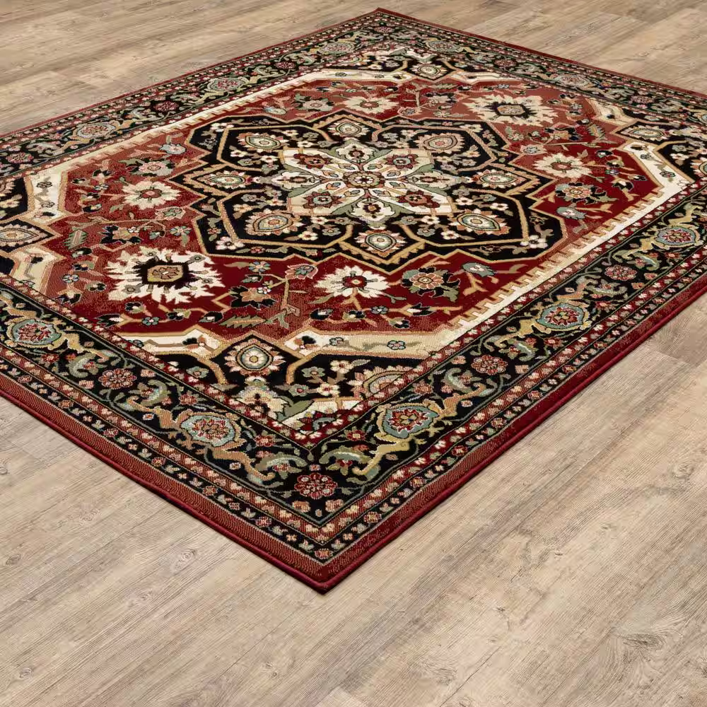 None Bazaar Lenox Red 7 ft 10 in X 10 ft Area Rug