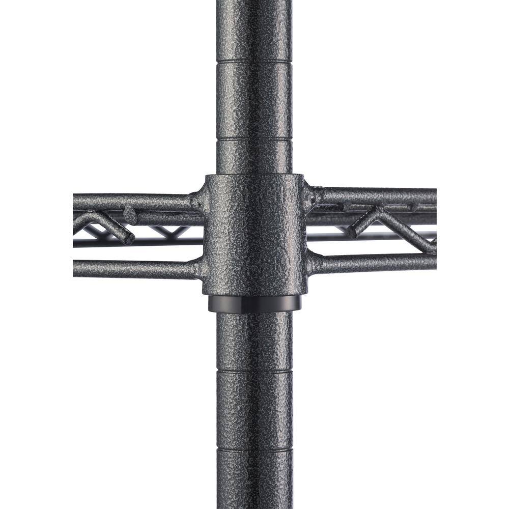 TRINITY Black Anthracite 6-Tier Steel Wire Shelving Unit (48 in. W x 77 in. H x 18 in. D)