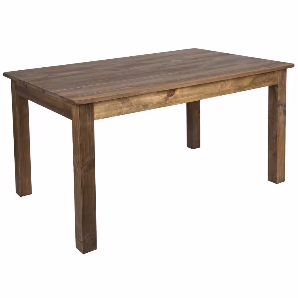 Carnegy Avenue Antique Rustic Wood 4-Leg Dining Table Seats 8