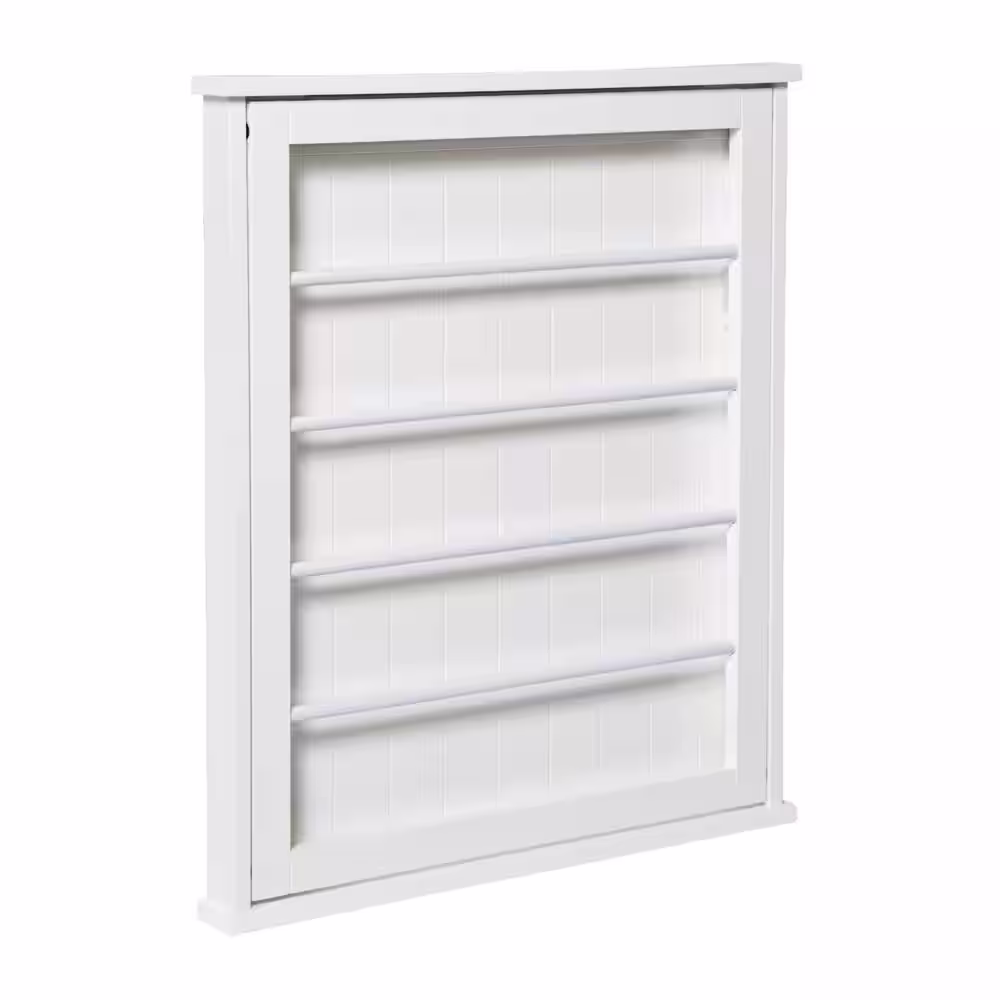 Honey-Can-Do 23 in. x 27.25 in. White Single Wall Mount Dry Rack
