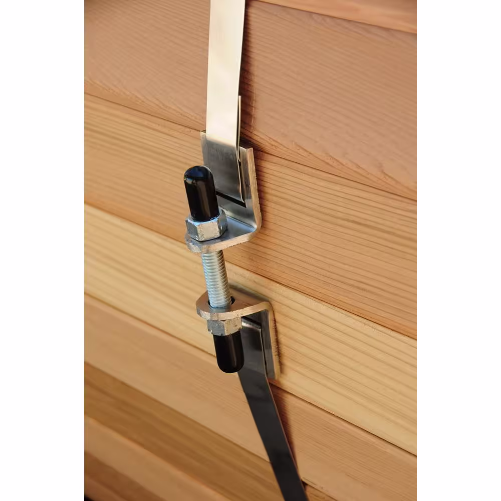 ALMOST HEAVEN SAUNAS Audra Cedar 4-Person Electric Canopy Barrel Sauna