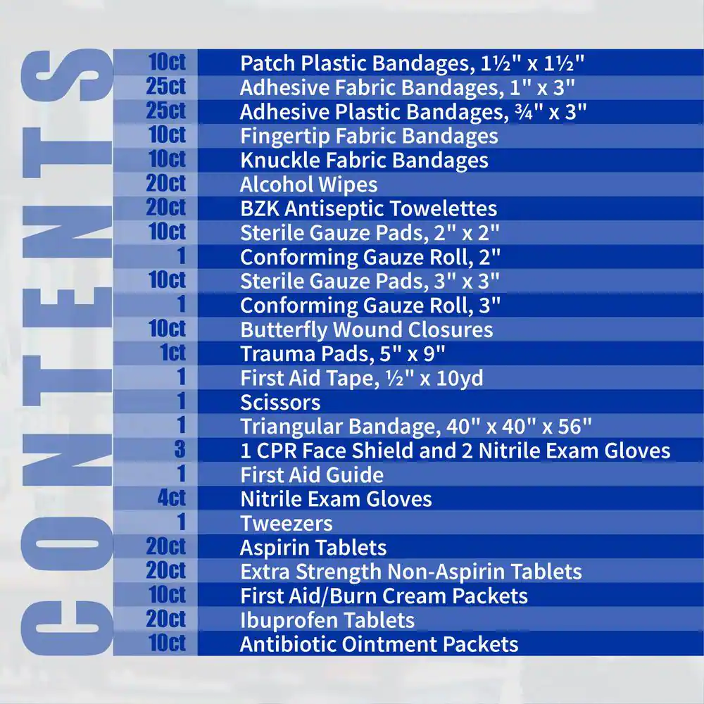 First Aid Only 50-Person, Large Plastic OSHA Smart Compliance Cabinet with Medications