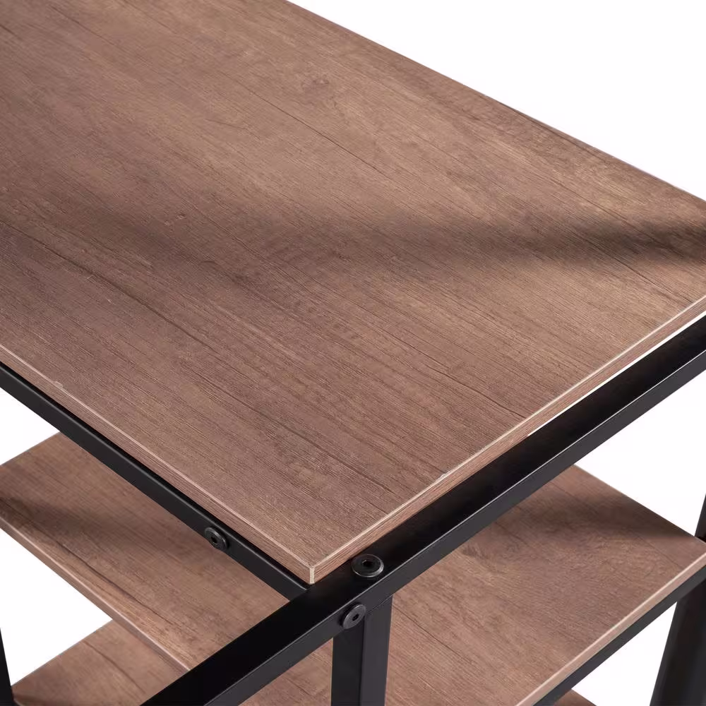 Seafuloy Black Loft Bed with Table