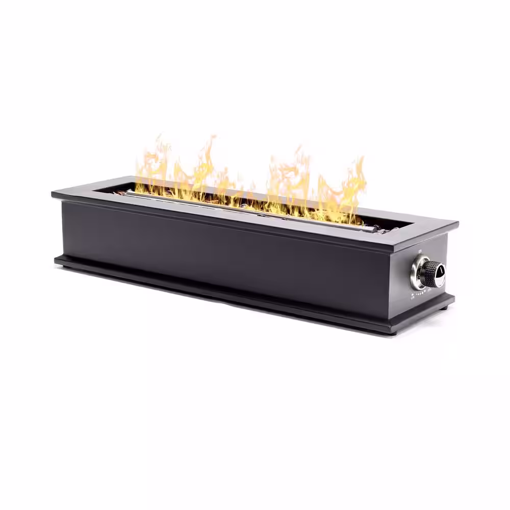 UKIAH Loom X 28 in. W x 5.75 in. H Outdoor Rectangular Black LP Gas Tabletop Fire Pit