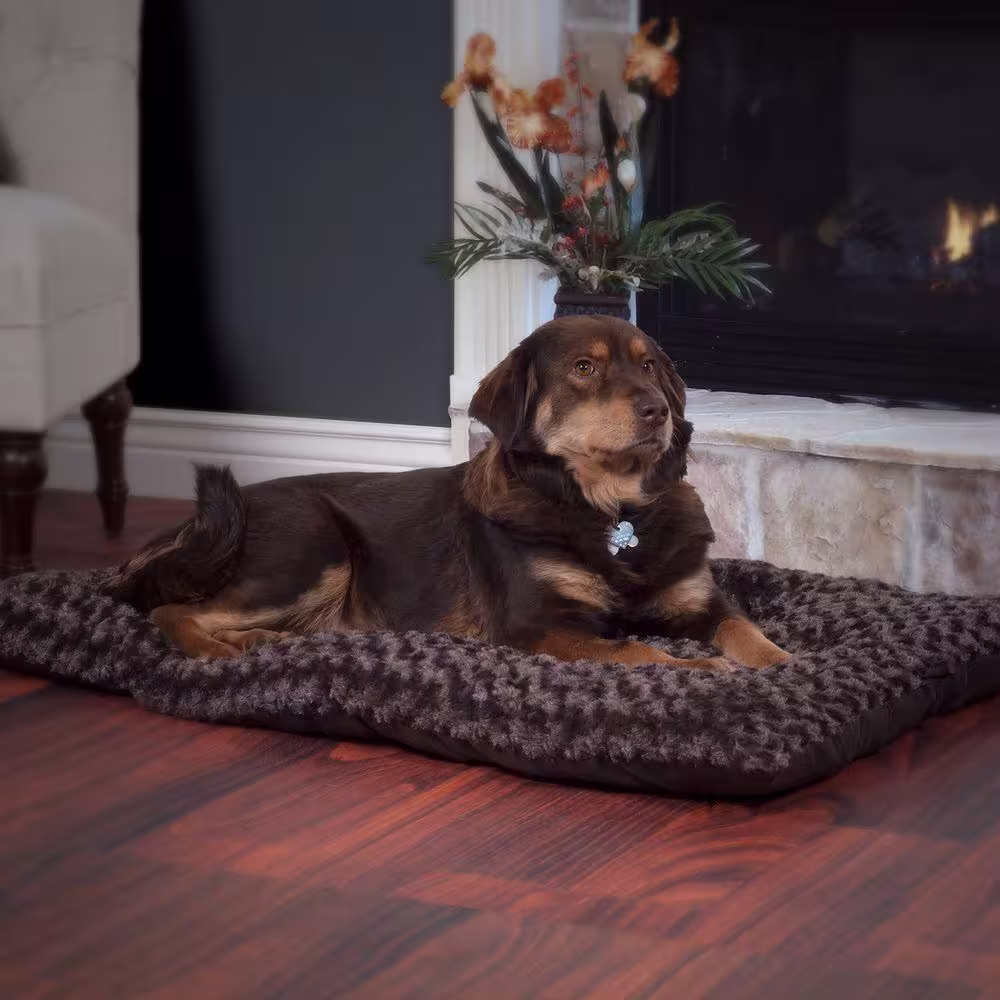 PAW Lavish Cushion Extra-Large Chocolate Pillow Furry Pet Bed
