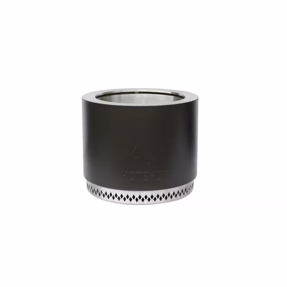 HotShot Traveler Portable Low Smoke 15 in. Round Wood-Burning Fire Pit in Matterhorn Gray with Carry Bag