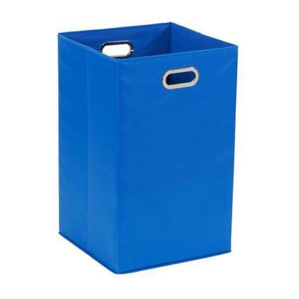 HOUSEHOLD ESSENTIALS GEN Royal Blue Collapsible Polyester Laundry Hamper