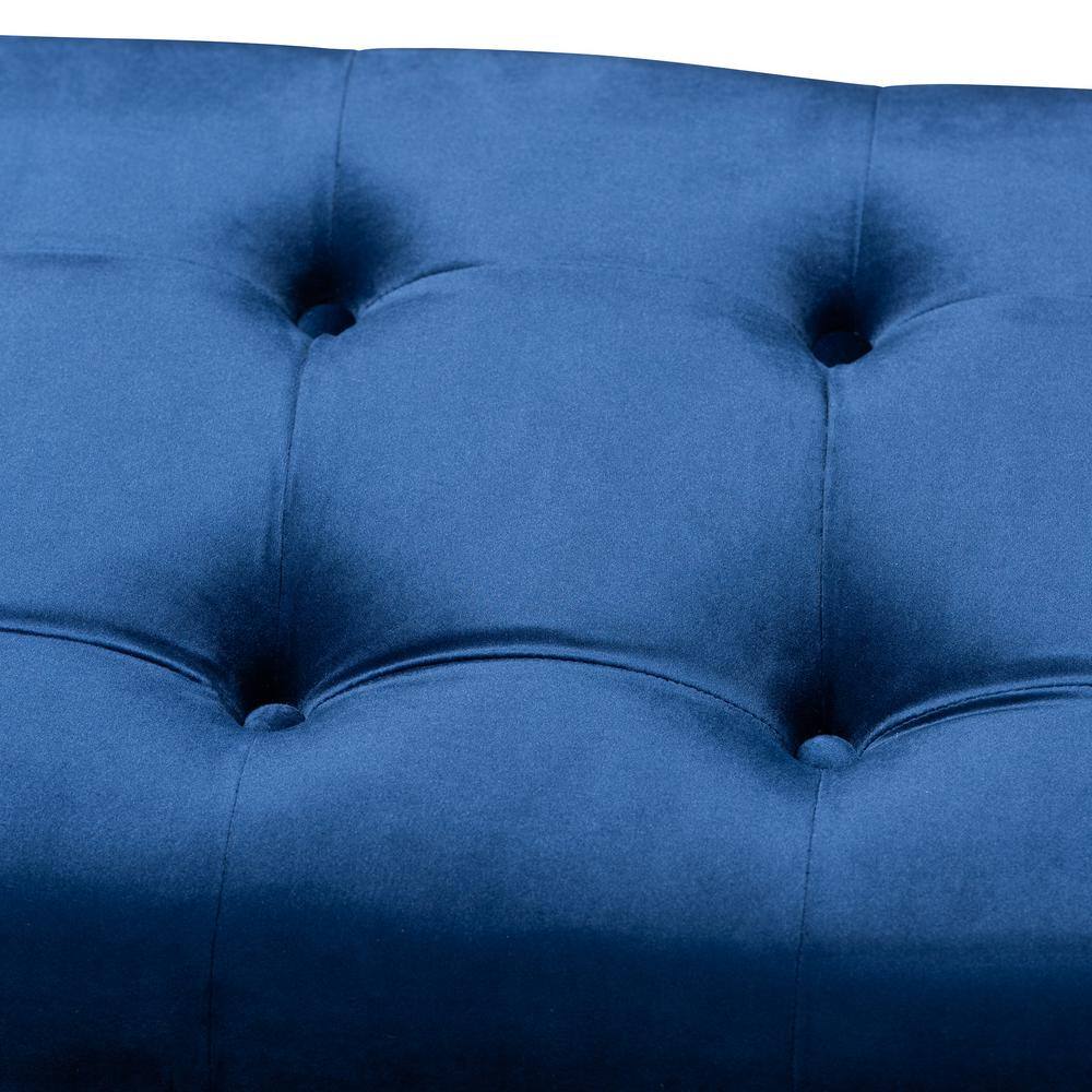 Baxton Studio Perret Royal Blue Bench