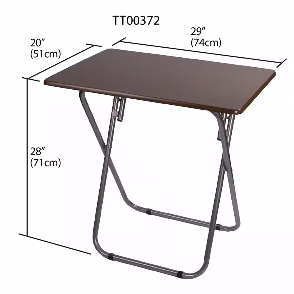 Home Basics Jumbo Multi-Purpose Foldable Table, Cherry