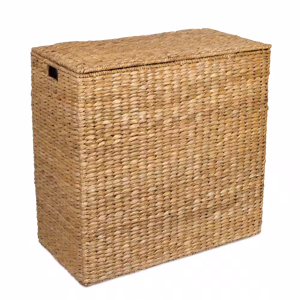 BirdRock Home Honey Seagrass Oversized Divided Hamper with Liners