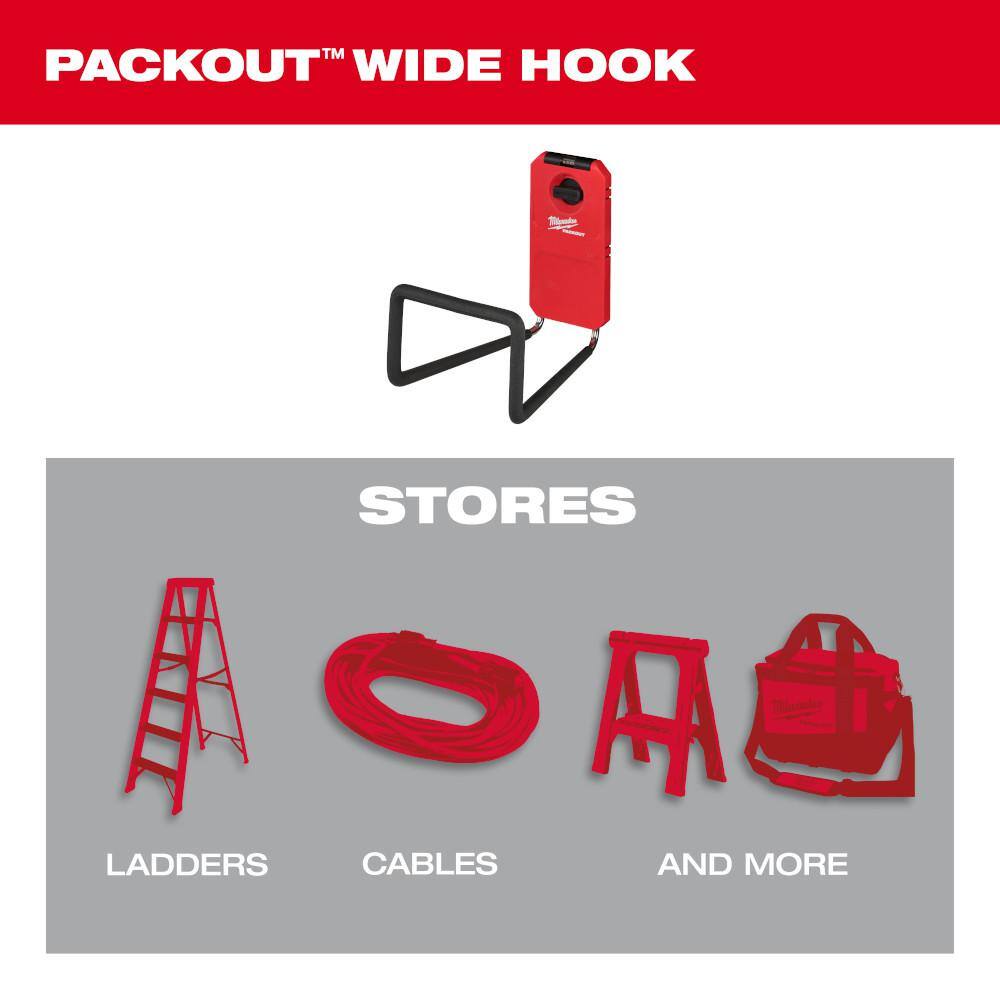 Milwaukee Packout Large Hook with Packout Compact Wall Plate