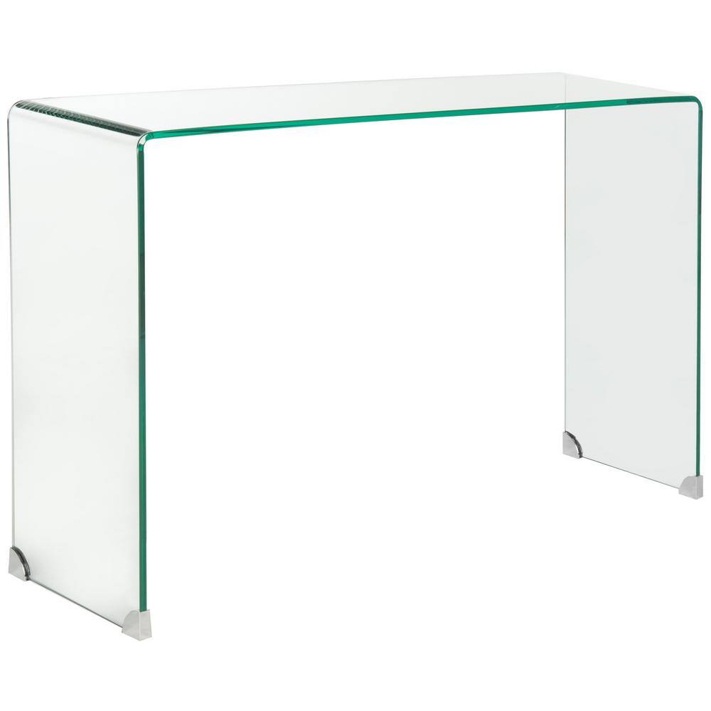SAFAVIEH Ambler 44 in. Clear Glass Console Table