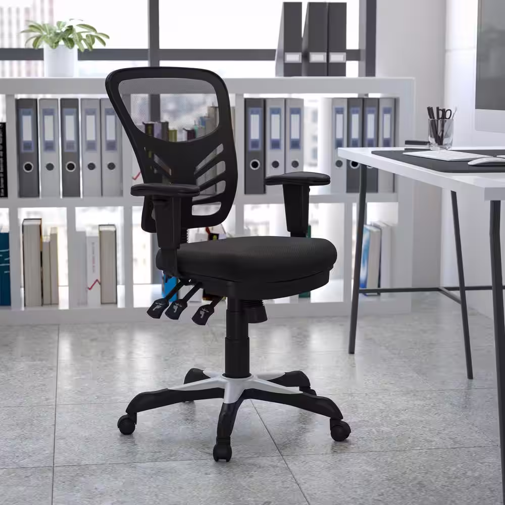 Flash Furniture Mesh Swivel Ergonomic Office Chair in Black