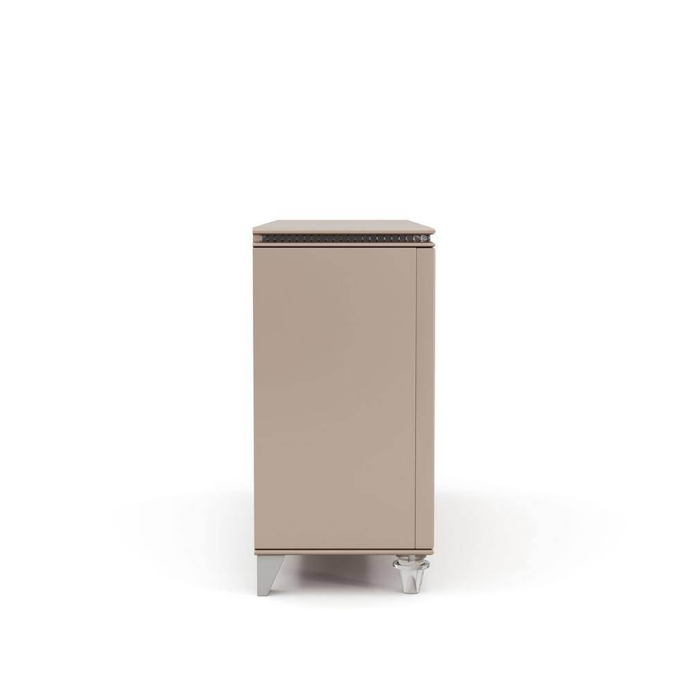 Furniture of America Panella 6-Drawer Rose Gold Dresser (34 in. H x 54.5 in. W x 16.5 in. D)