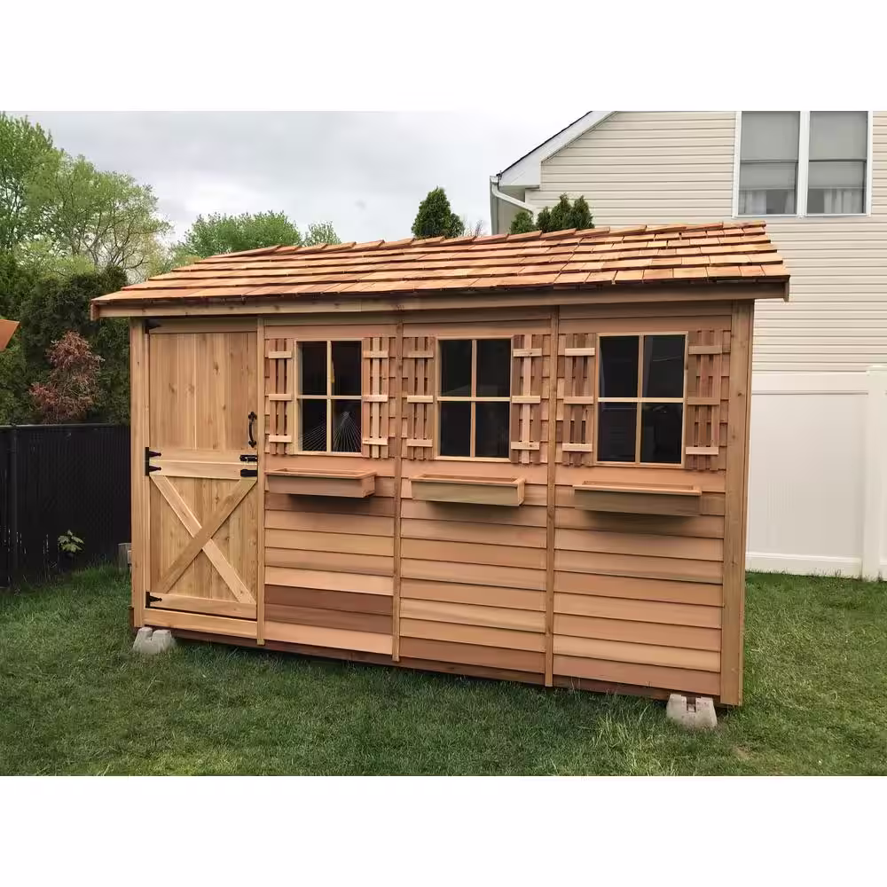 Cedarshed Boathouse 12 ft. x 8 ft. Western Red Cedar Garden Shed
